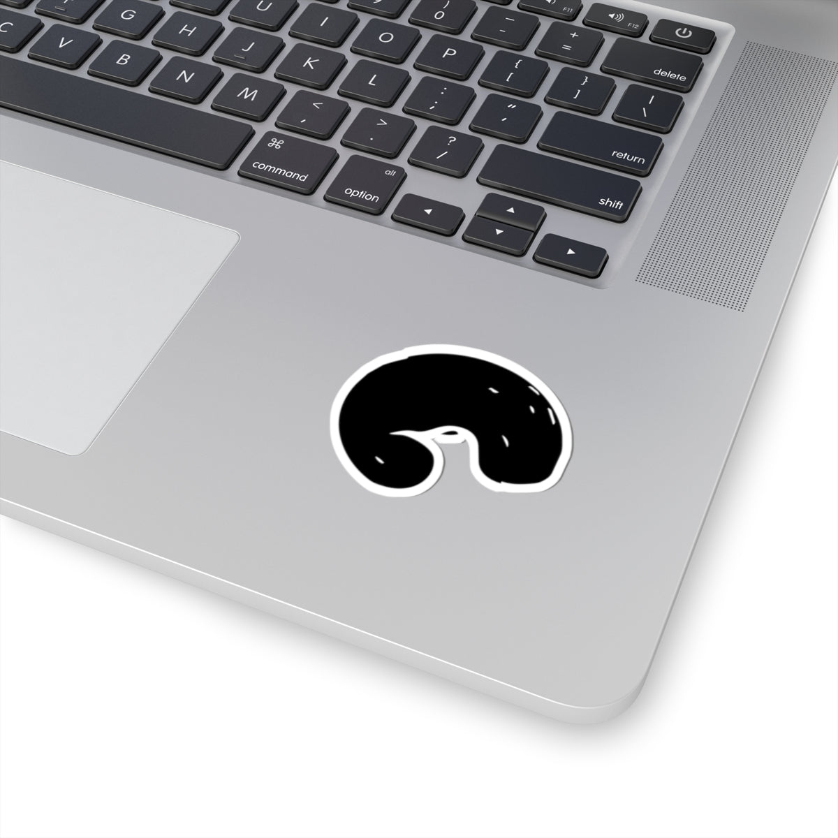 "Crow" Logo Kiss-Cut Sticker — Minimal Abstract Decal